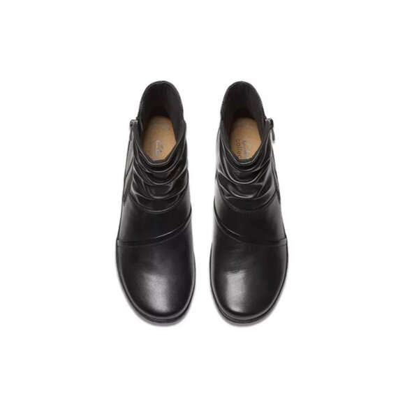 Clarks Collection Cora Pace Ankle Boots 11 Black leather MSRP $120 - Picture 4 of 5